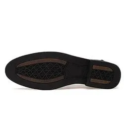 Business casual patent leather formal shoes in black and brown with rubber outsole