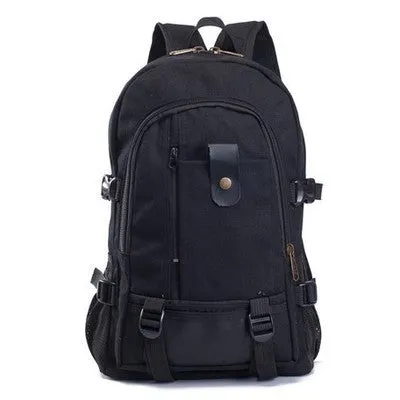 Canvas women's backpack in square vertical shape with double shoulder straps and zipper closure, army green colour