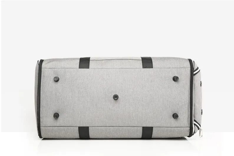 Gray business travel bag size 55x26x31 cm cabin carry on for work trips
