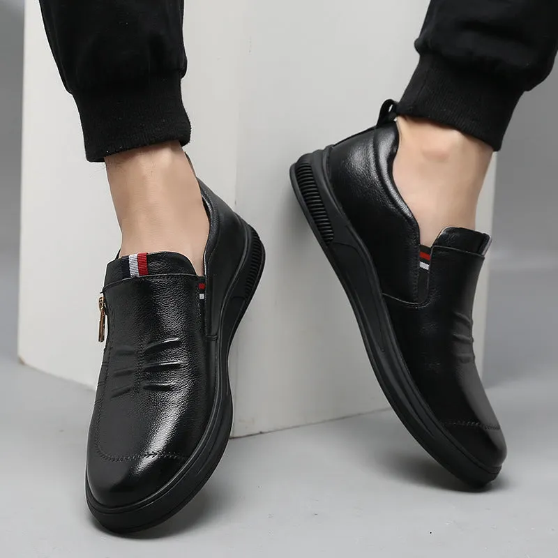Simple white casual sneakers with breathable inside and flat heel on a plain background