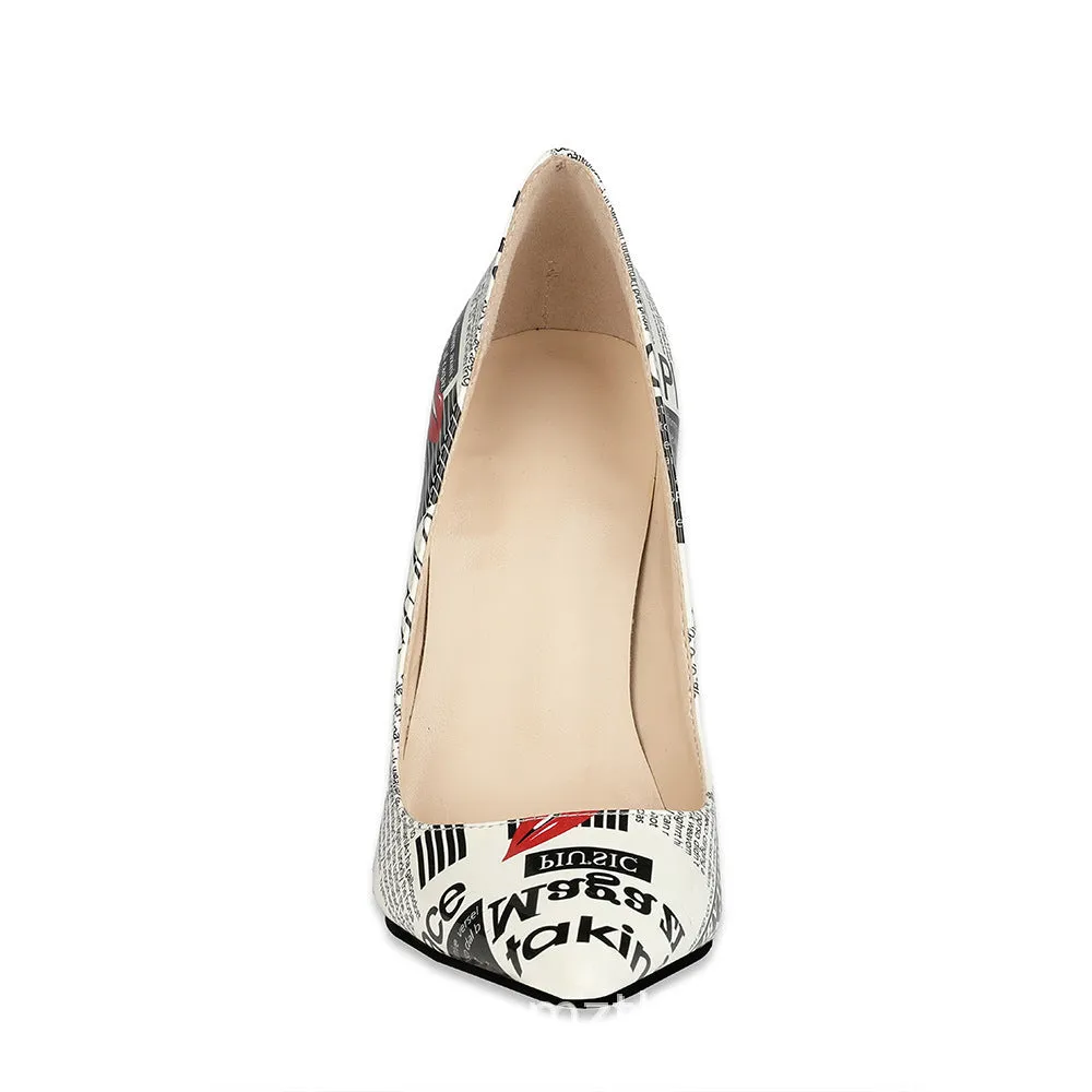 Women's pointed toe stiletto heels with rhinestone decoration on solid colour microfiber upper, 12cm heel height