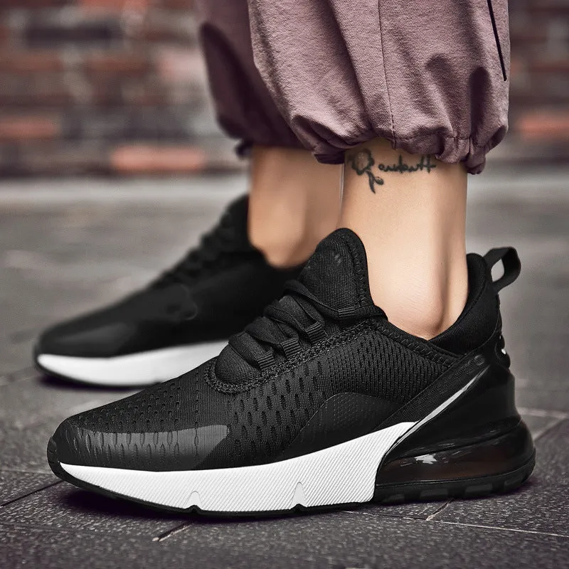 Trend woven flyline breathable sports casual shoes for men, available in black and other colours, low-top design