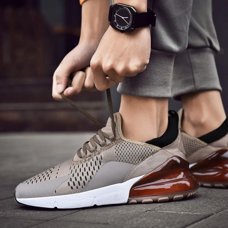Trend woven flyline breathable sports casual shoes for men, available in black and other colours, low-top design