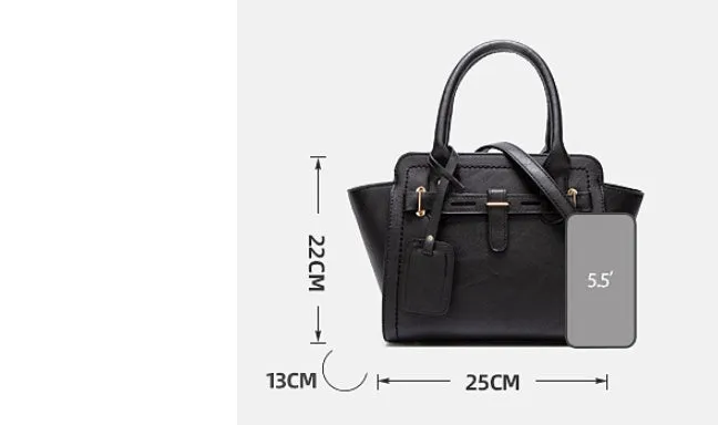 Large PU single shoulder messenger bag women's handbag horizontal square shape black colour