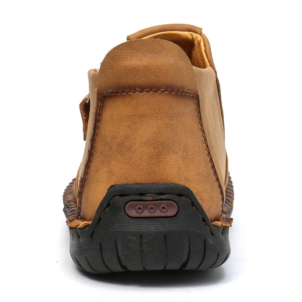 Men's Martin ankle boots with side zipper, microfiber upper and rubber sole in multiple colours including black and khaki