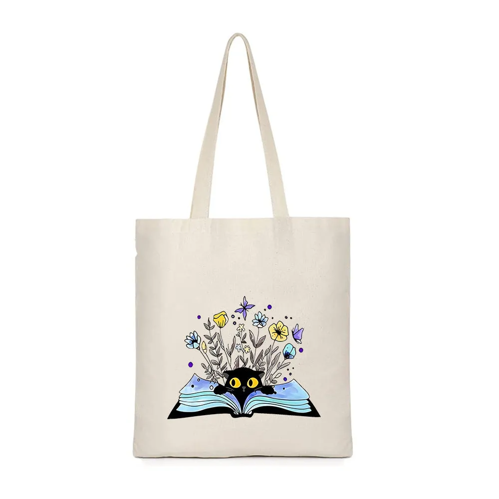 Sublimation canvas single shoulder bag with thermal transfer print in multiple colour styles for shopping