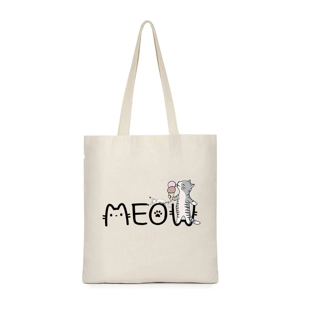 Sublimation canvas single shoulder bag with thermal transfer print in multiple colour styles for shopping