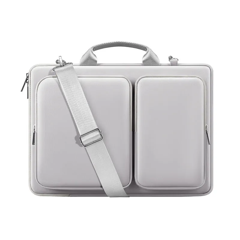 Men's black polyester laptop bag for 15.6 inch laptops, business travel style