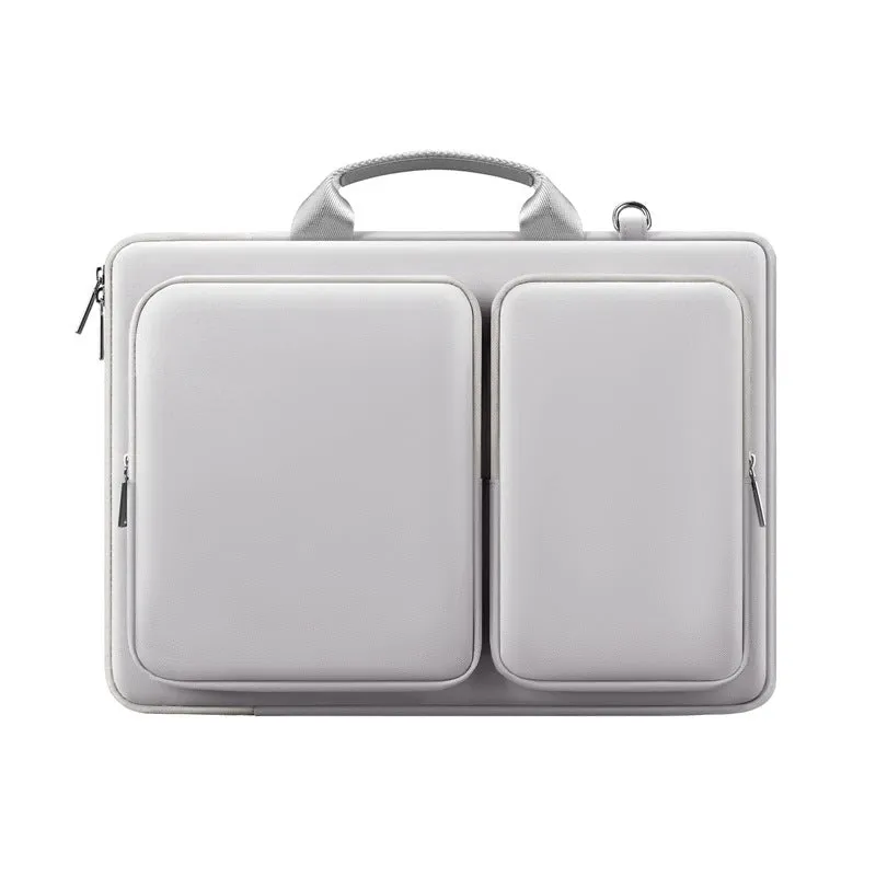 Men's black polyester laptop bag for 15.6 inch laptops, business travel style