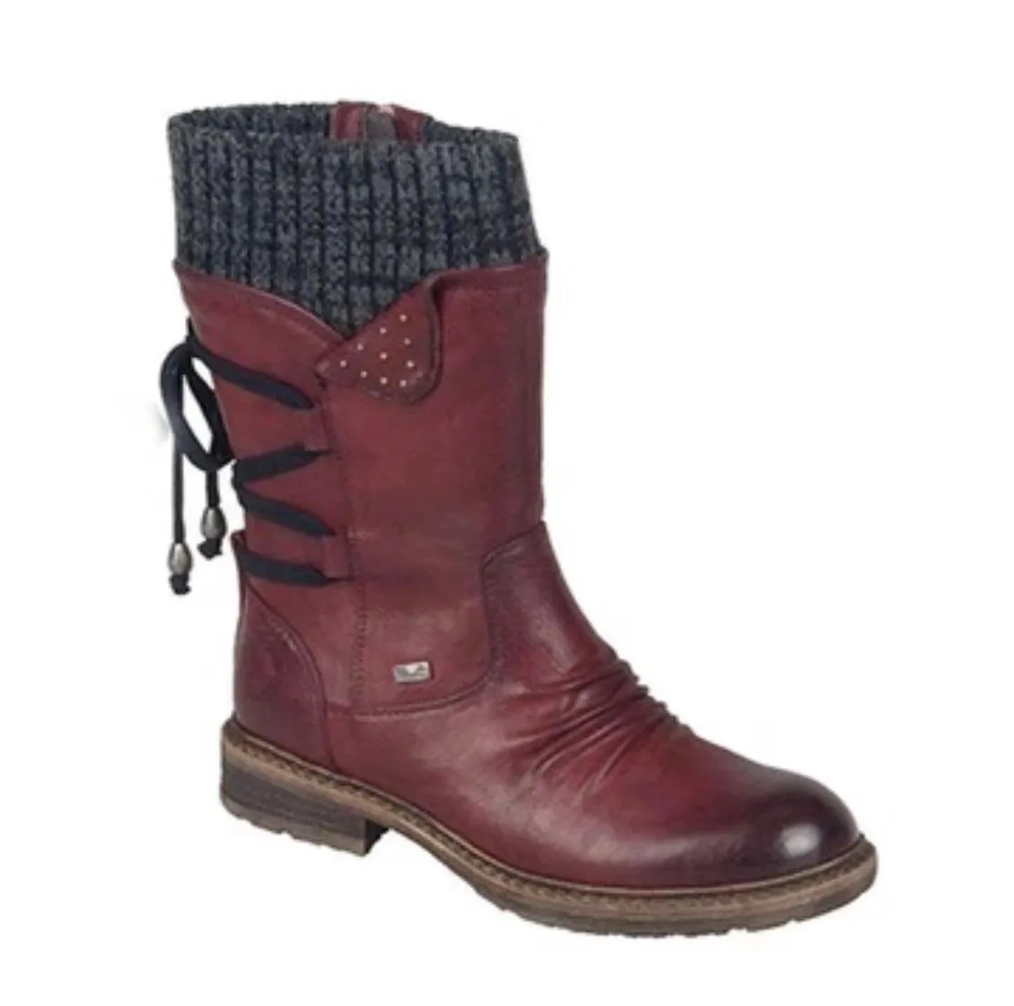New autumn winter short boots for women round toe thick heel 3-5cm available in black