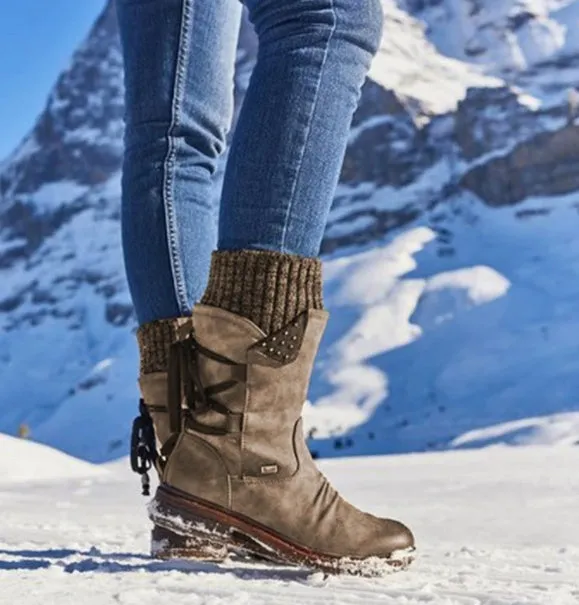 New autumn winter short boots for women round toe thick heel 3-5cm available in black