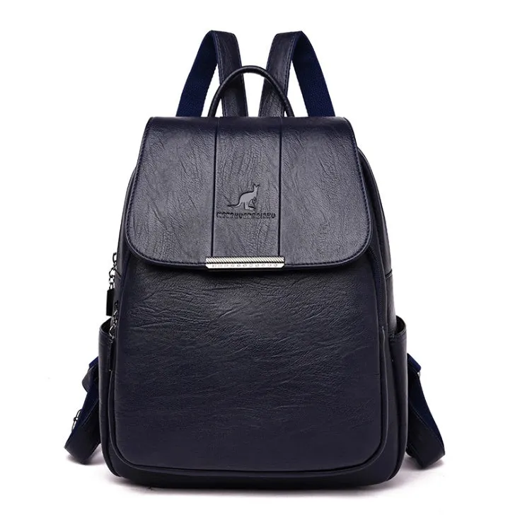 Fashion backpack in PU material with dimensions 30x24x12cm, shown in five colours including Black and Grey