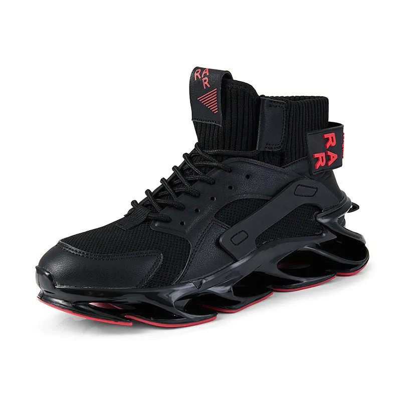 Large size blade warrior shoe for men in beige colour with microfiber upper and rubber TPU sole