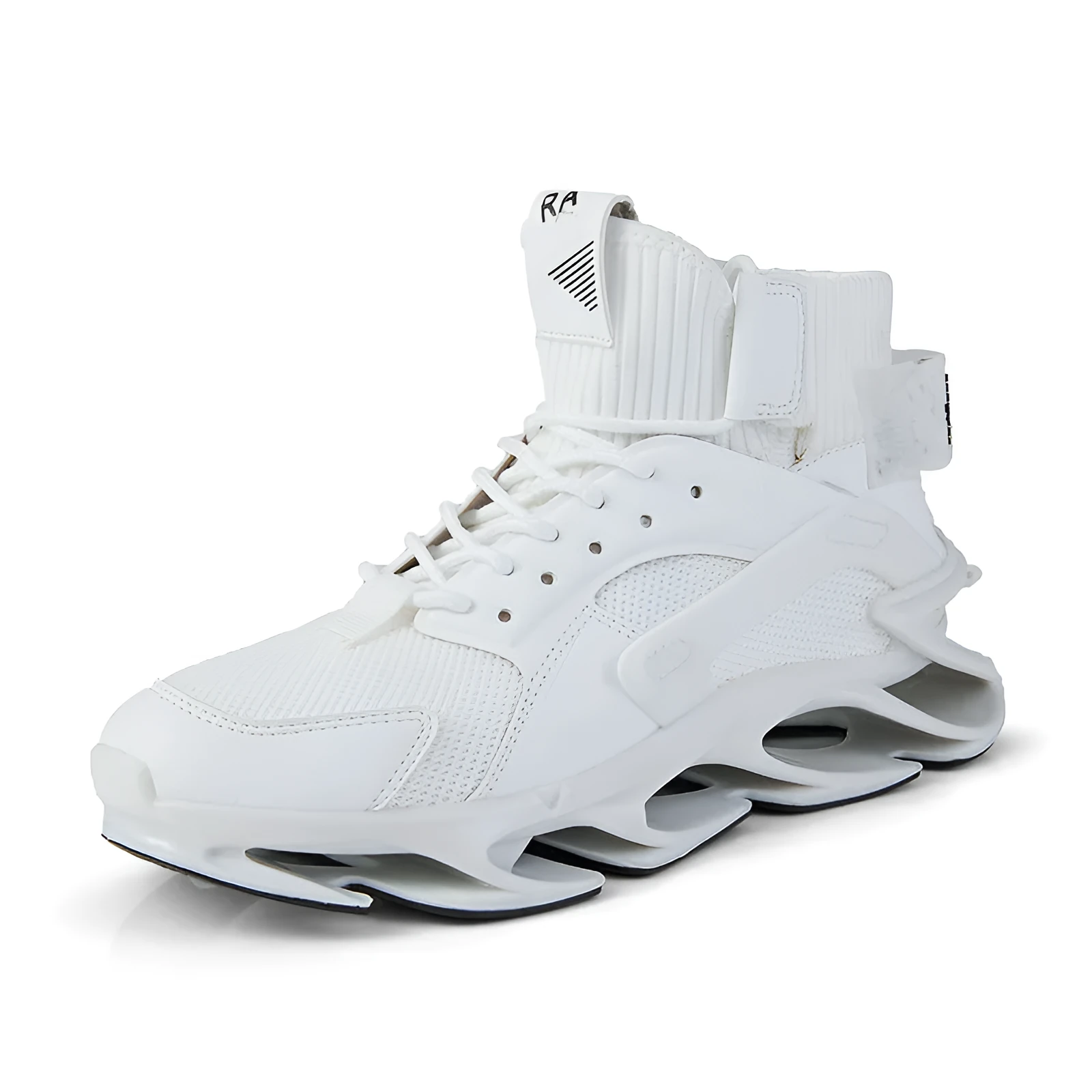 Large size blade warrior shoe for men in beige colour with microfiber upper and rubber TPU sole