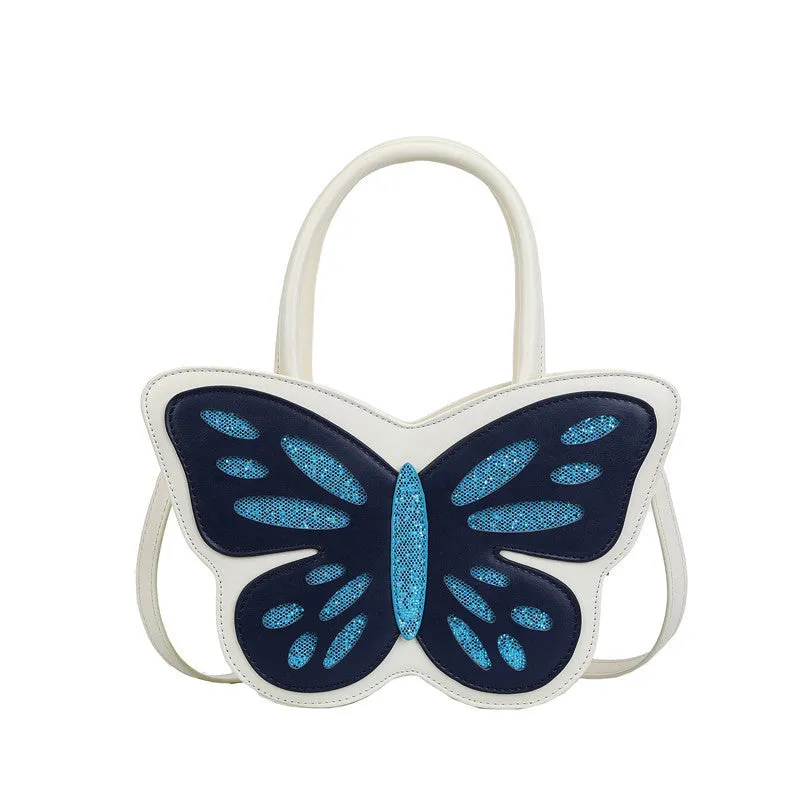 Small square crossbody bag in PU leather with contrast colour detail