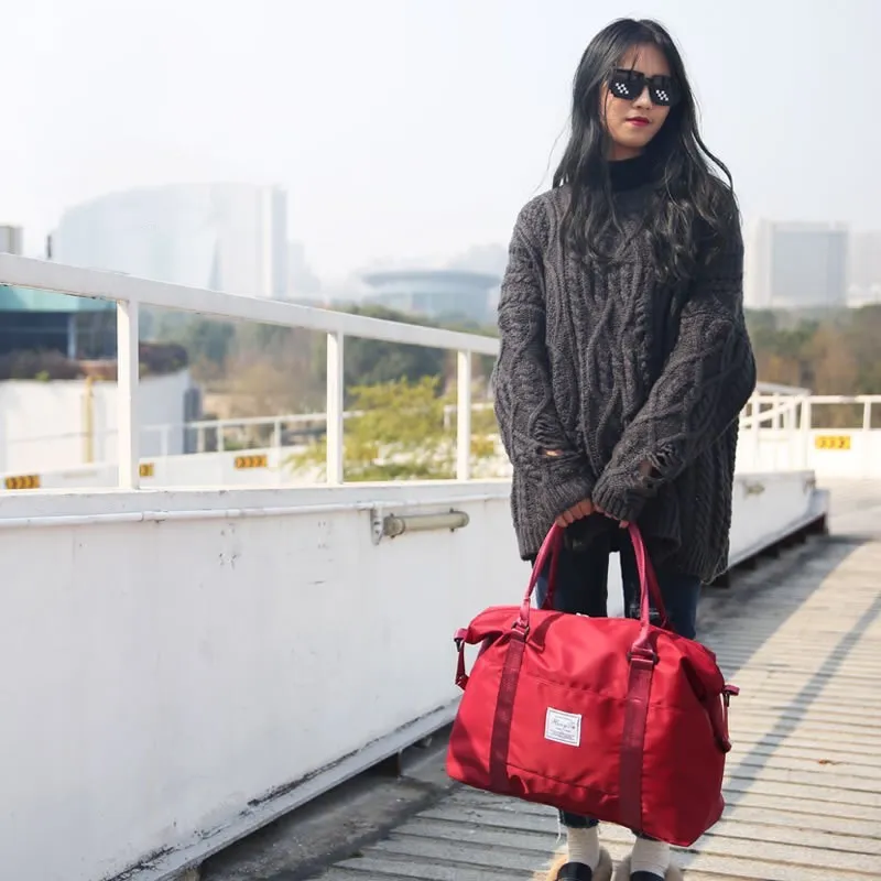 Short-distance travel bag nylon waterproof shoulder bag with single strap and internal pockets