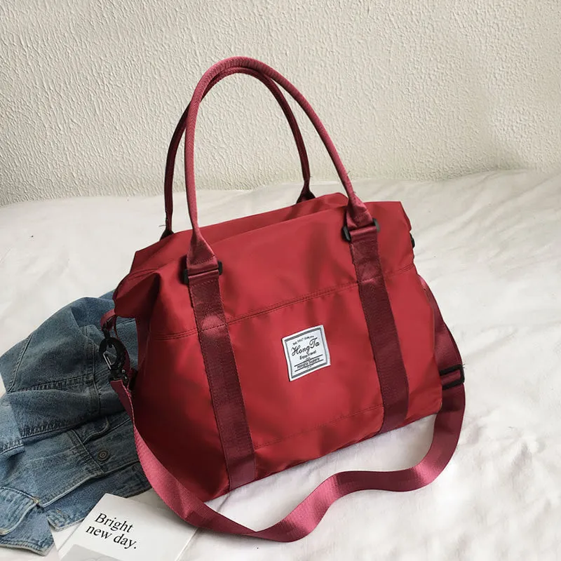 Short-distance travel bag nylon waterproof shoulder bag with single strap and internal pockets