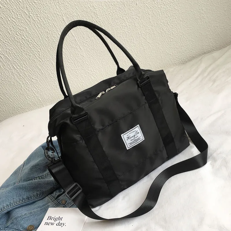 Short-distance travel bag nylon waterproof shoulder bag with single strap and internal pockets