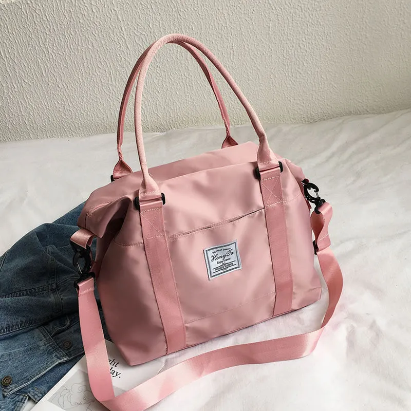 Short-distance travel bag nylon waterproof shoulder bag with single strap and internal pockets