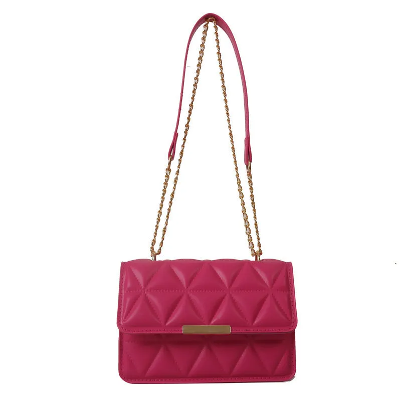 Women's casual retro messenger bag in PU leather, horizontal square shape, stitching details, available in six colours including black and khaki