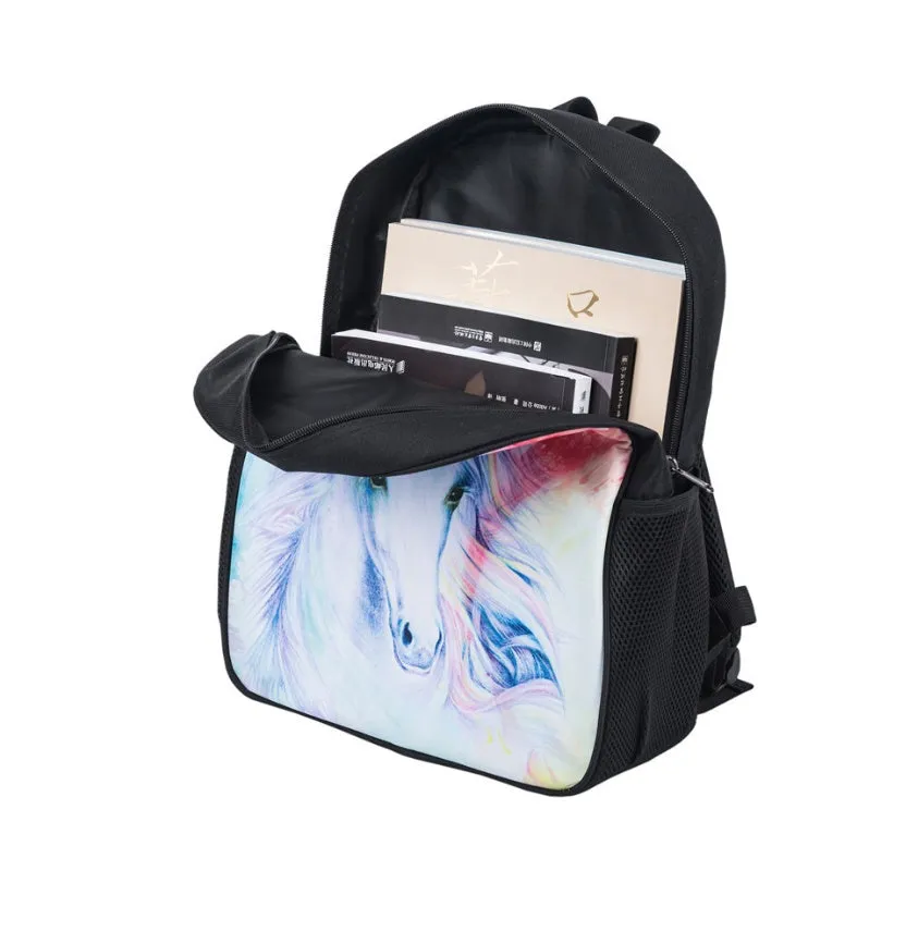 Jurassic dinosaur 3D print backpack 16 inch polyester school bag colour 1A