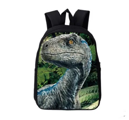 Jurassic dinosaur 3D print backpack 16 inch polyester school bag colour 1A