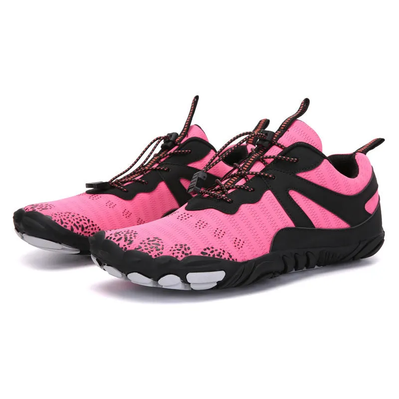Men's air mesh running shoes in graffiti style with non-slip sole, available in multiple colour options including A-23 gray and A-26 blue