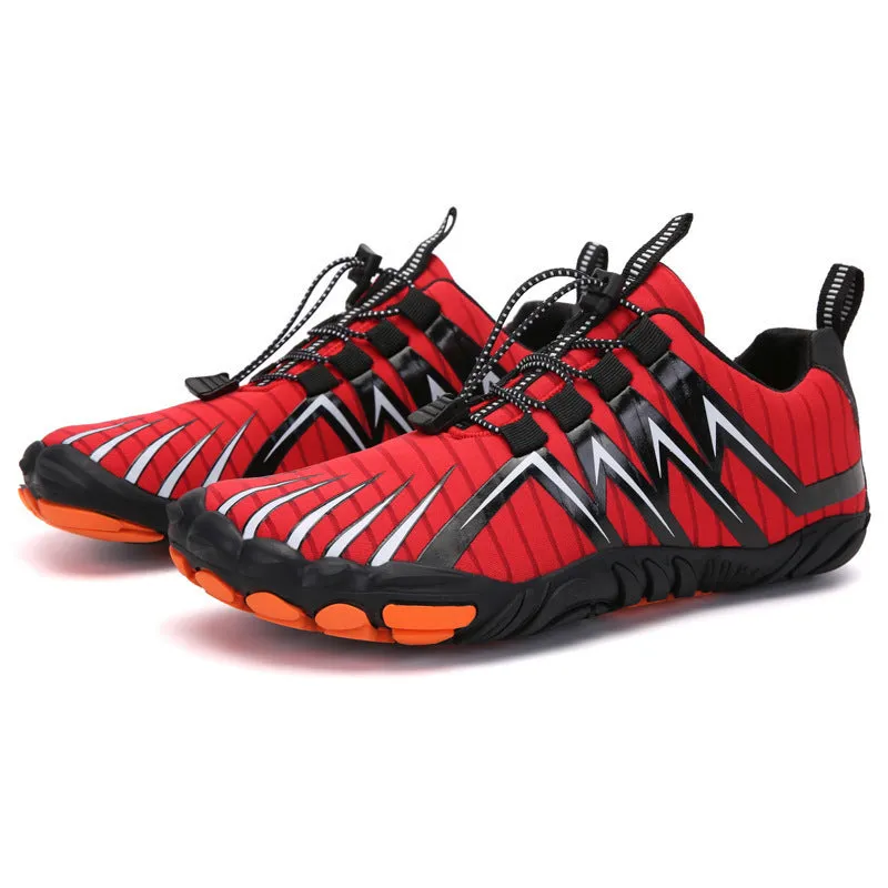 Men's air mesh running shoes in graffiti style with non-slip sole, available in multiple colour options including A-23 gray and A-26 blue