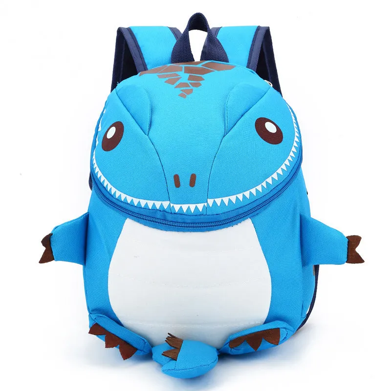 3D animal nylon backpack for young children, 21x29cm, cartoon cute design, available in five colours