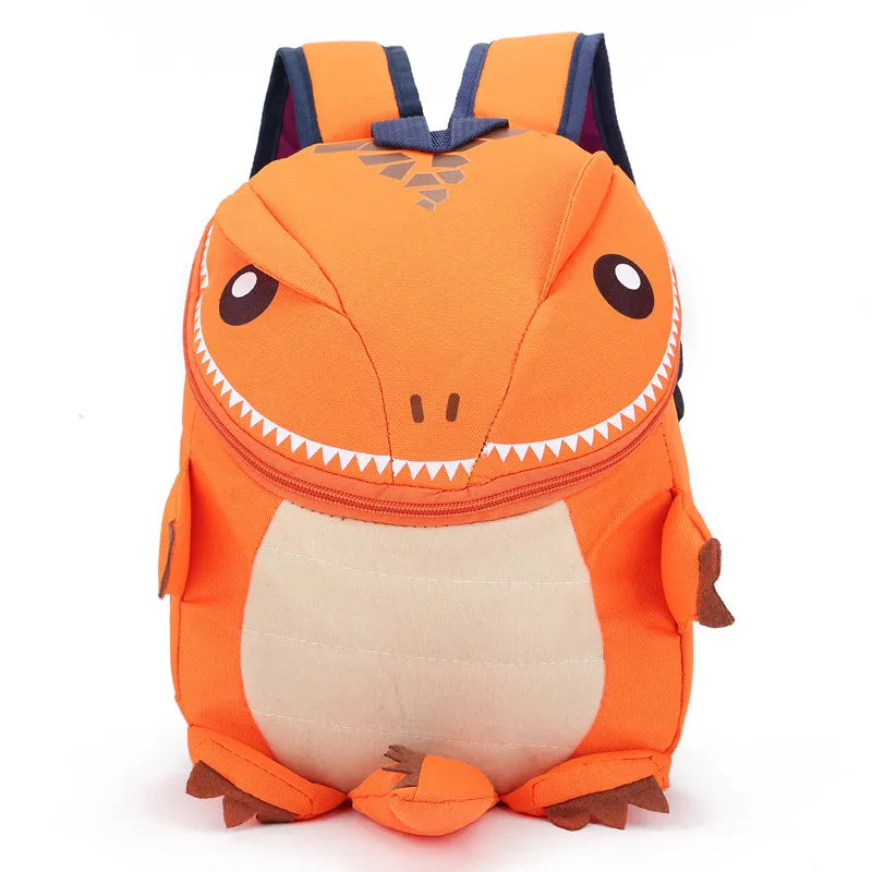 3D animal nylon backpack for young children, 21x29cm, cartoon cute design, available in five colours
