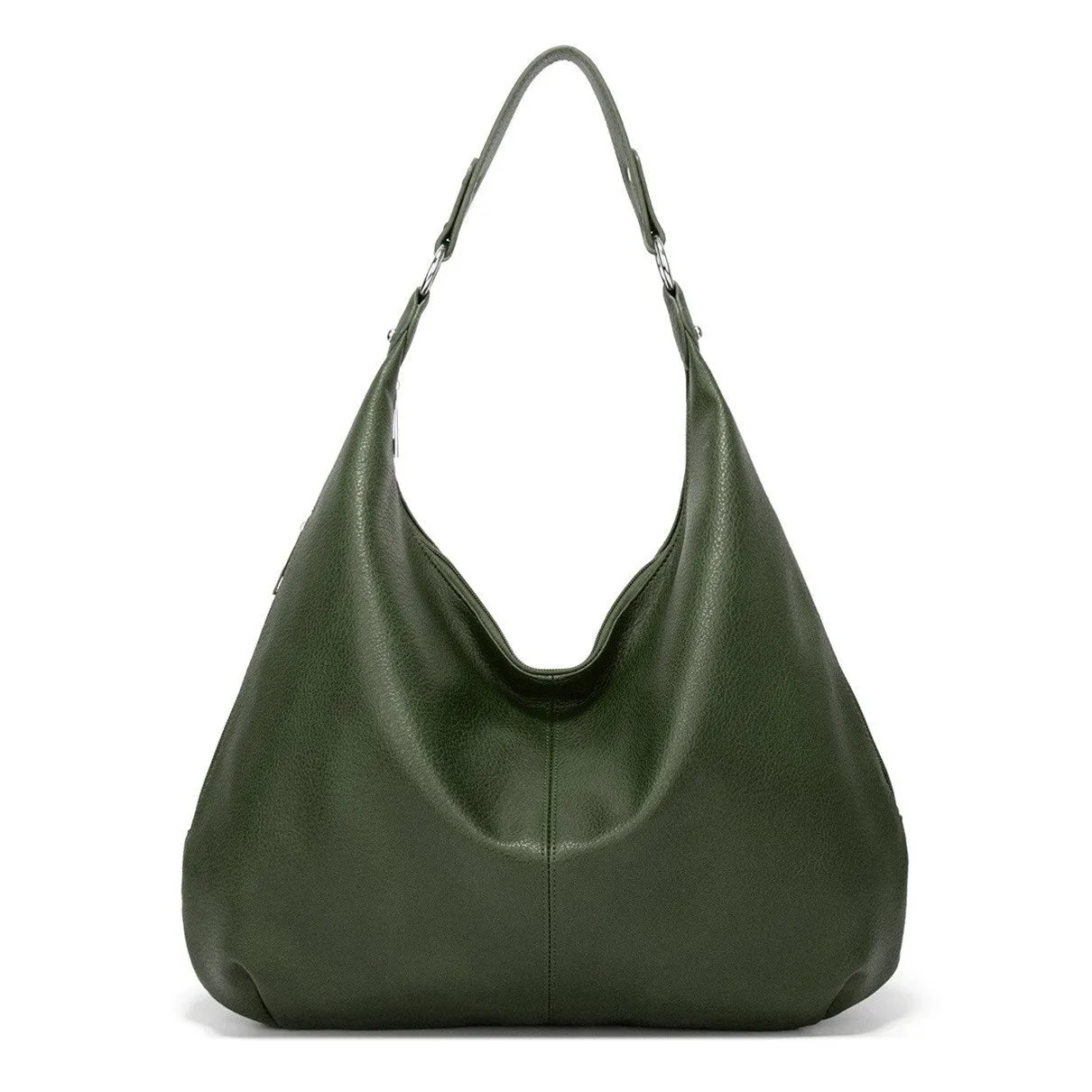 Women's large casual shoulder tote bag in plain style with car suture detail, available in multiple colours