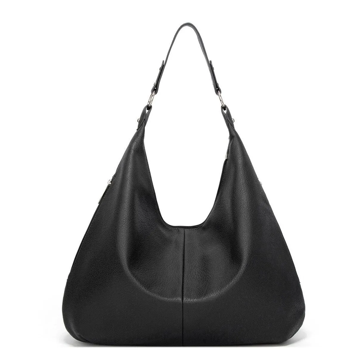 Women's large casual shoulder tote bag in plain style with car suture detail, available in multiple colours