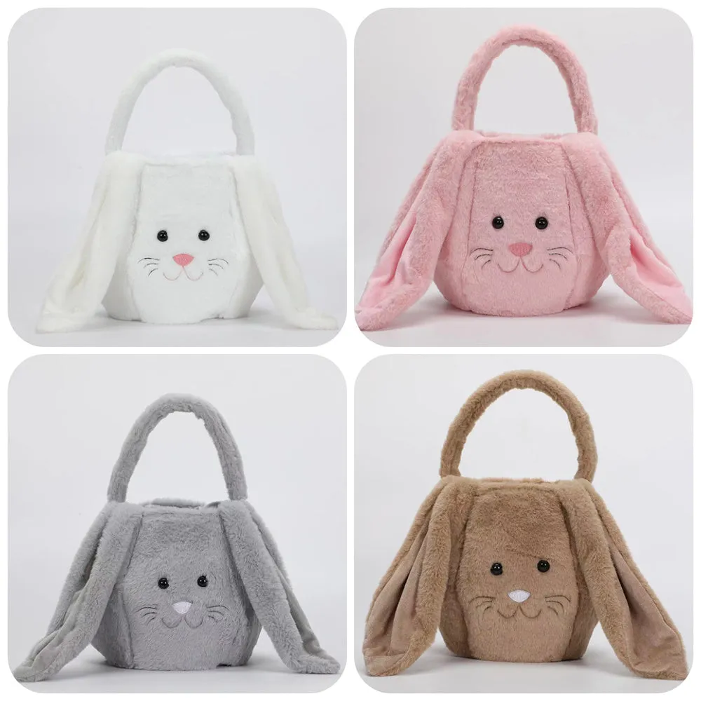 Cotton Easter bunny basket bucket headband in one size, available in white, pink, coffee, and grey colours