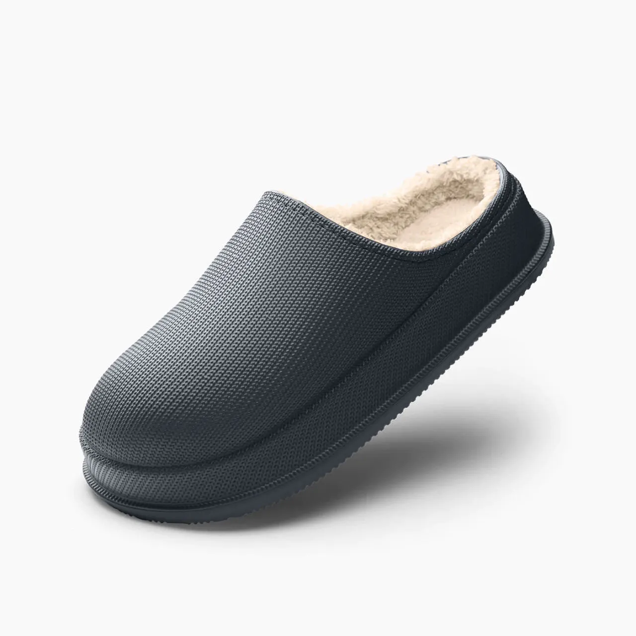 EVA autumn winter waterproof non-slip warm home cotton slippers for couples, dark grey colour, size 42-43