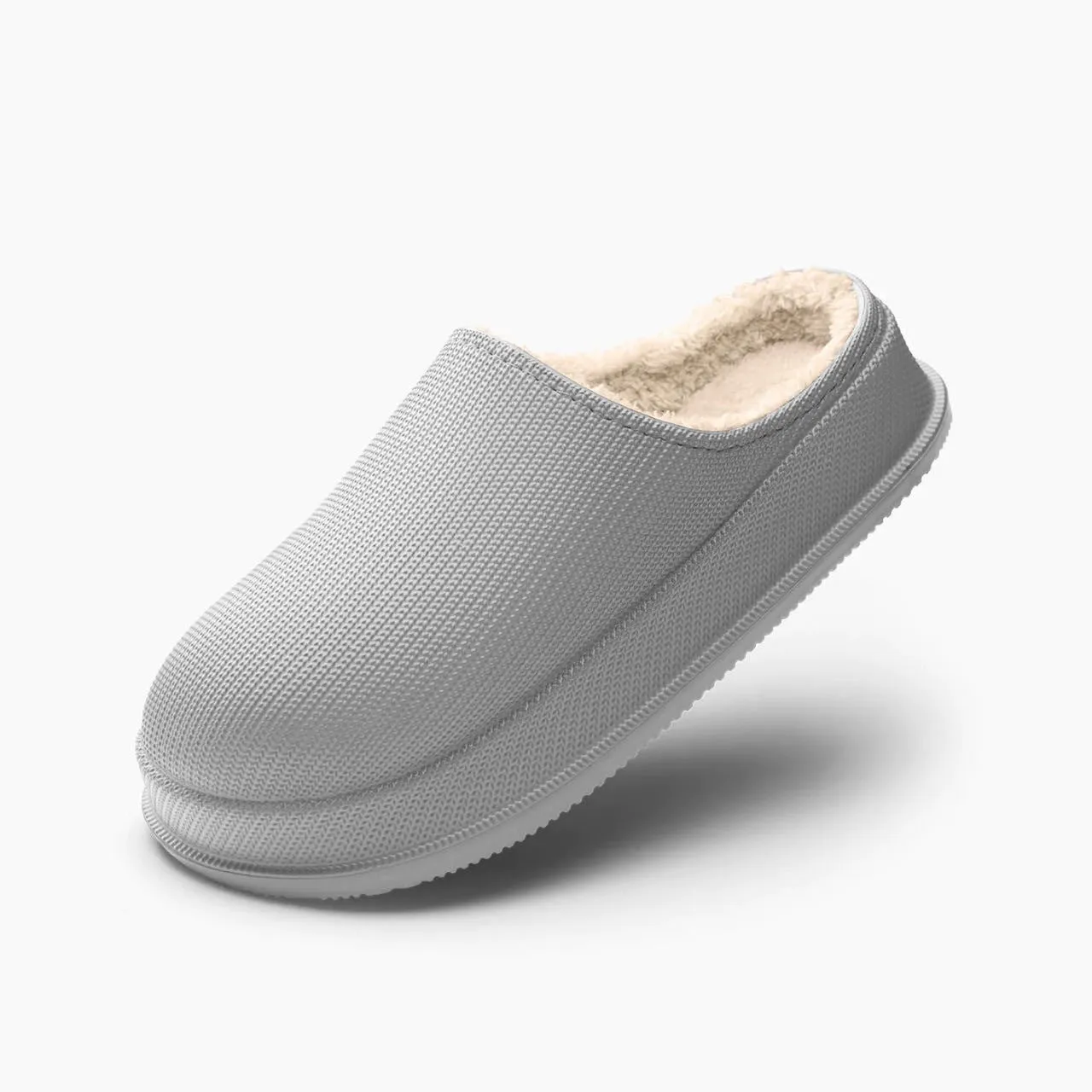 EVA autumn winter waterproof non-slip warm home cotton slippers for couples, dark grey colour, size 42-43