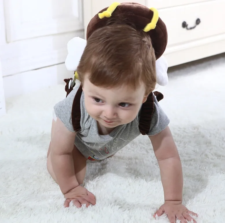 Baby toddler head pillow with cute angel wings design in crystal super soft and mesh cloth on child