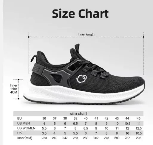 Grounded Conductive Sports Shoes in black with EVA anti-slip outsole and mesh upper