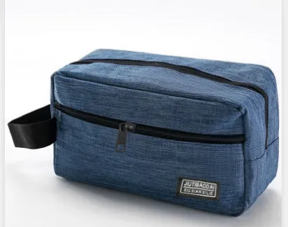 Ultra-light nylon makeup bag in solid colour for men and women travel