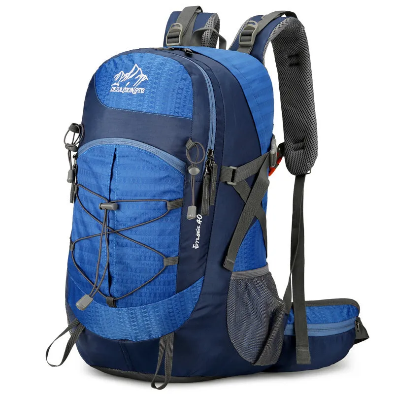 Outdoor hiking backpack nylon waterproof 20-35L unisex solid colour with air pillow belt