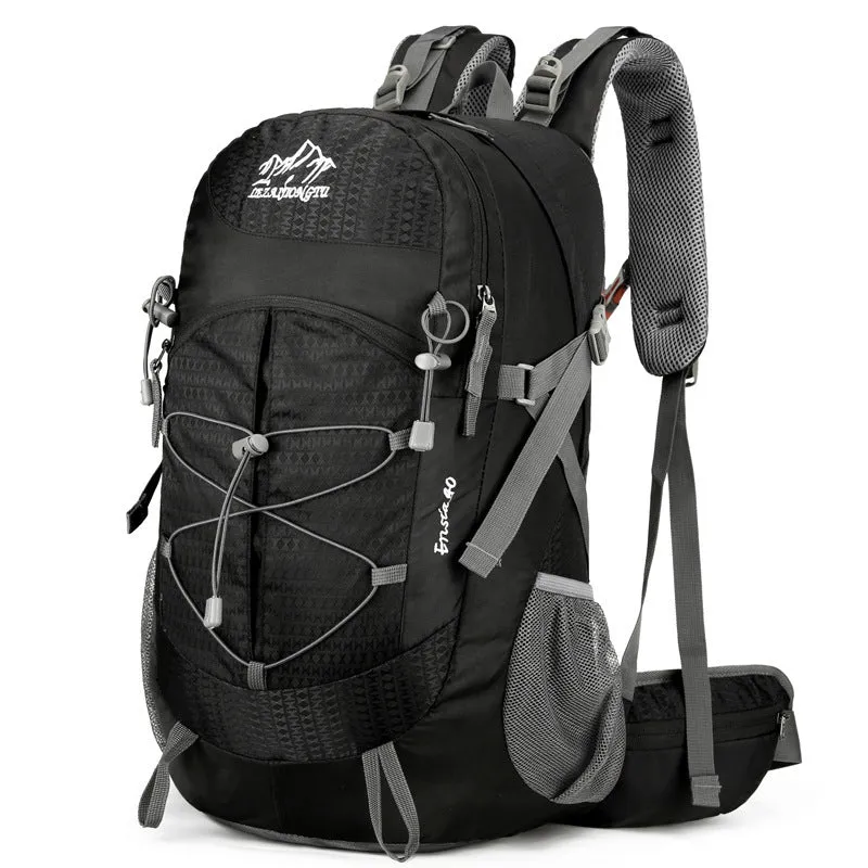 Outdoor hiking backpack nylon waterproof 20-35L unisex solid colour with air pillow belt