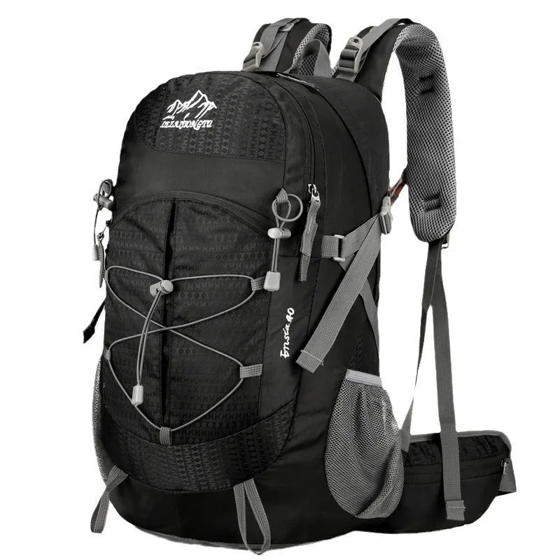 Outdoor hiking backpack nylon waterproof 20-35L unisex solid colour with air pillow belt