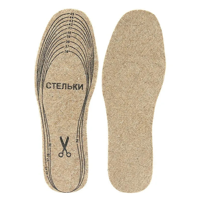 6.5mm thick wool carpet insole with slow pressure support and self-tailored fit for autumn winter use