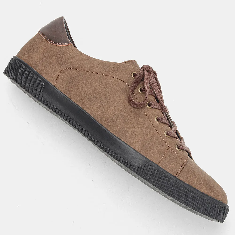 Men's casual pumps in colour KD4276, artificial PU upper with leather stitching, round toe, low flat heel