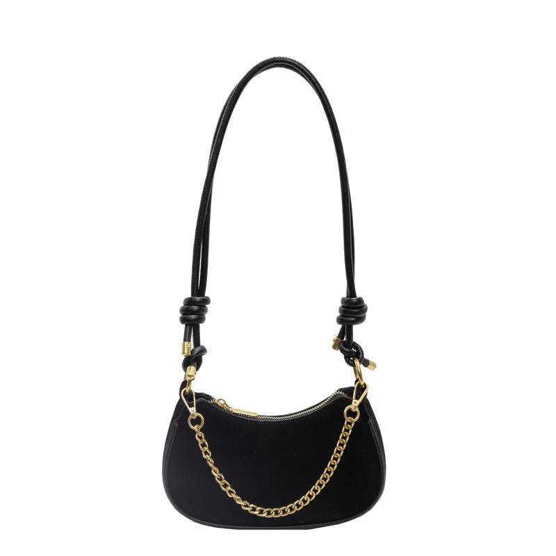 Minority Simple Frosted Small Square Crossbody Shoulder Bag in brown with horizontal shape and sewing line details