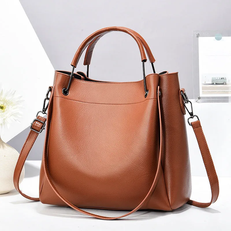 Women's PU rhombus quilted shoulder bag in beige with smooth polyester lining and compact 26x7x18cm size