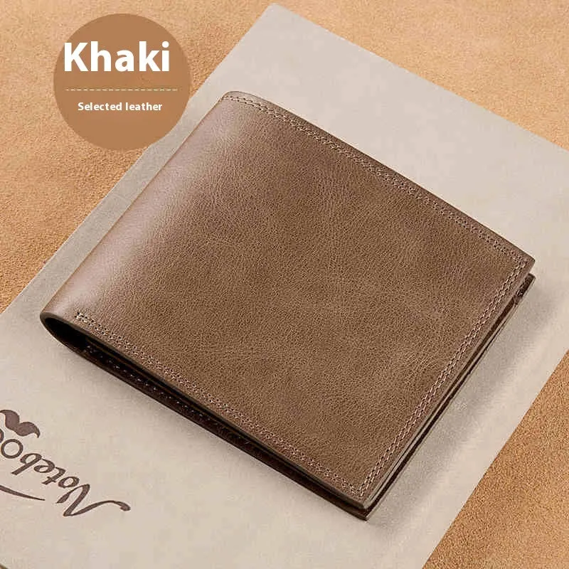 Men's short PU leather wallet in black with tactile feel finish and printed surface design