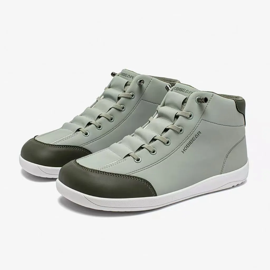 Wide toe slip-on flat shoes for women, rubber sole, front lace-up, available in multiple colours