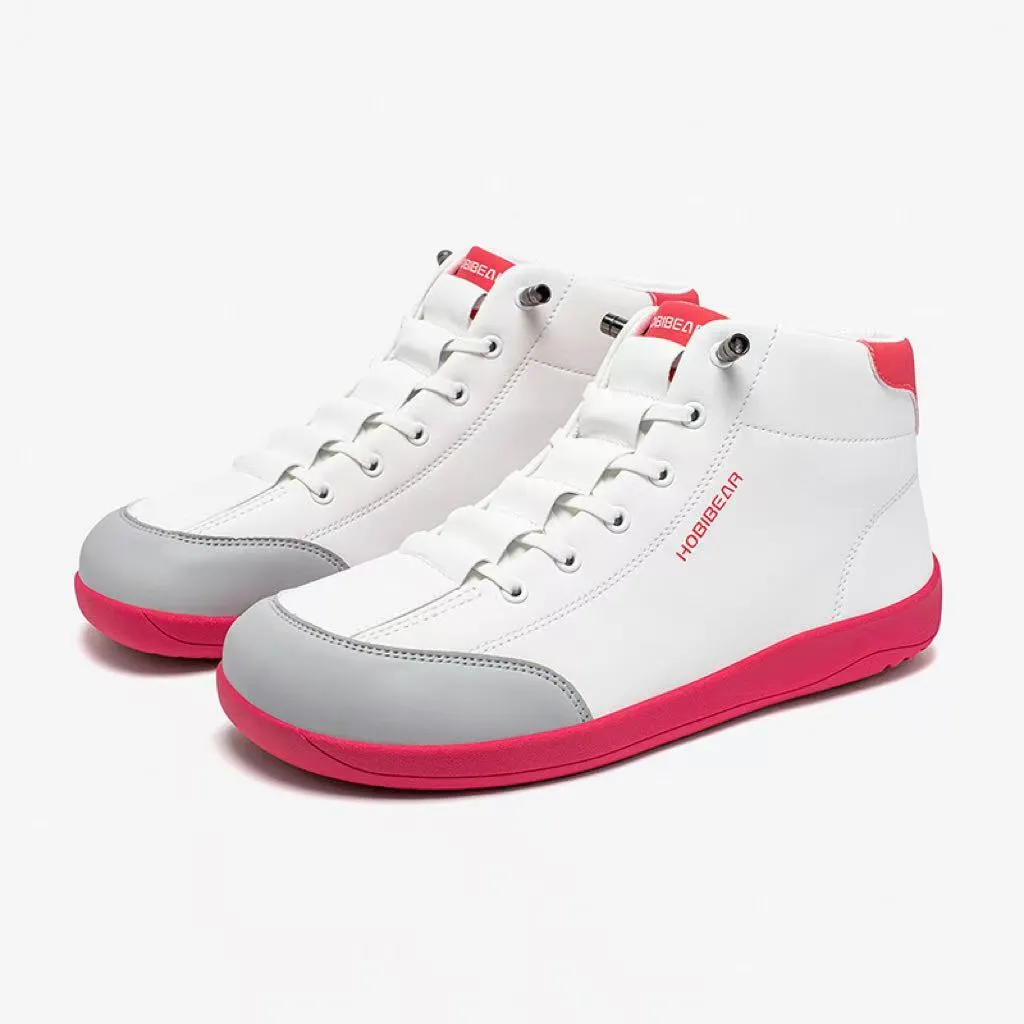 Wide toe slip-on flat shoes for women, rubber sole, front lace-up, available in multiple colours