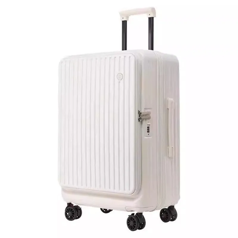 Three-piece PC expandable suitcase set with YKK zippers in colours including night black and army green