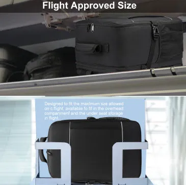 Black boarding bag travel computer backpack with sewing line detail and airpillow straps